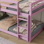 Letto a soppalco singolo Okak Rubber Wood, letto a castello a basso profilo con scaletta larga e doghe rinforzate, letto a soppalco multifunzionale per bambini e ragazzi