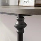 Tavolo da Ingresso, Consolle da 110 cm con Contenitore, Tavolo da Divano a 2 Livelli con Struttura in Metallo e MDF, Tavolino Dietro il Divano per Soggiorno, Corridoio - Grigio