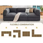 AMERLIFE Divano componibile a U con pouf, Divano di grandi dimensioni per soggiorno