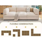 AMERLIFE Divano componibile a U con pouf, Divano di grandi dimensioni per soggiorno