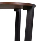 TAVOLINO LATERALE IN LEGNO MASSELLO DI ACACIA, COLORE MARRONE E NERO