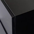 Cassettiera Karl a 8 cassetti, in truciolato nero, larga 140 cm