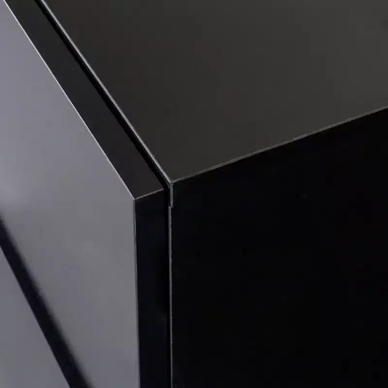 Cassettiera Karl a 8 cassetti, in truciolato nero, larga 140 cm