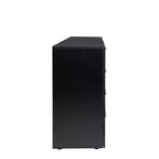 Cassettiera Karl a 8 cassetti, in truciolato nero, larga 140 cm