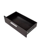 Cassettiera Karl a 8 cassetti, in truciolato nero, larga 140 cm