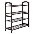 Karl Home 4-Tier Coffee Bamboo 26.77in. W Shoe Rack