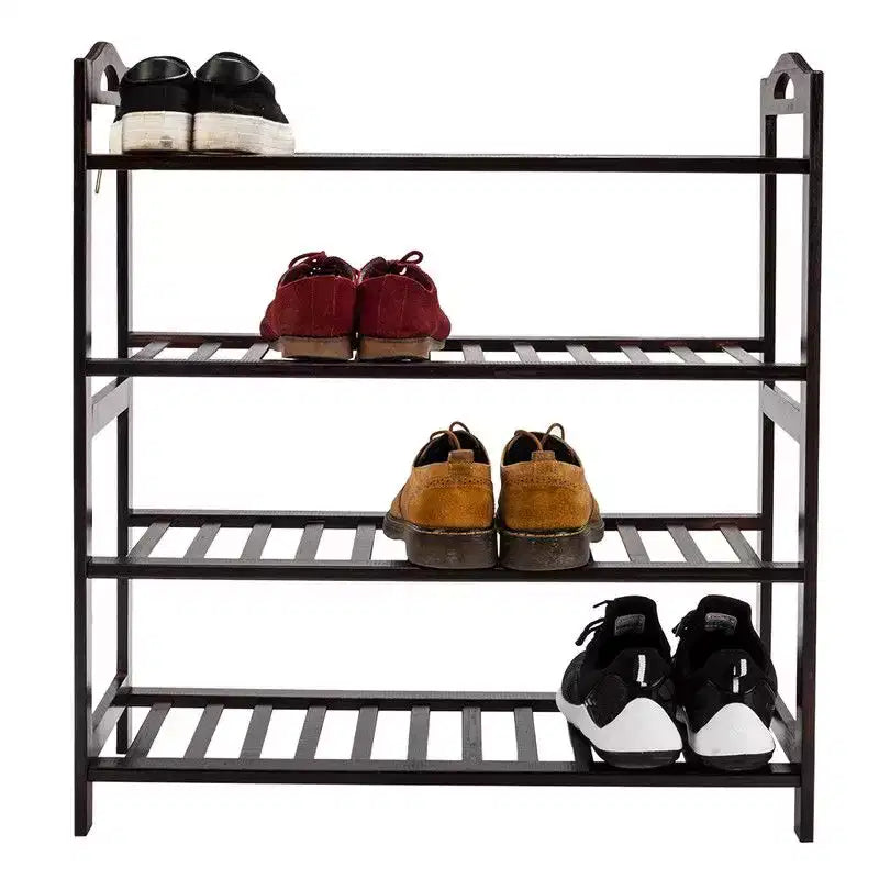 Karl Home Scarpiera a 4 Ripiani in bambù, 68 cm L