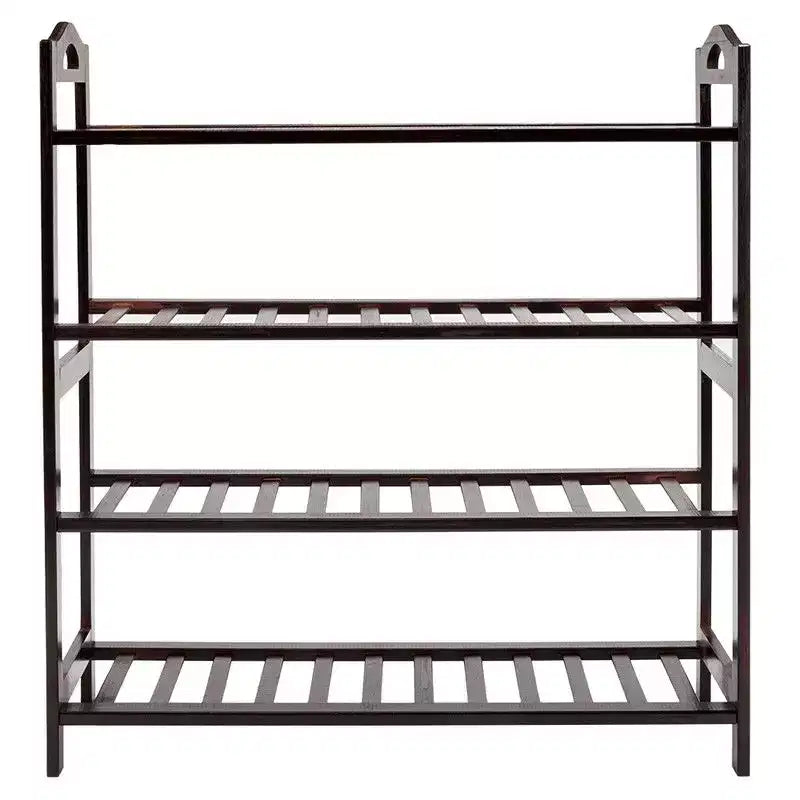 Karl Home Scarpiera a 4 Ripiani in bambù, 68 cm L