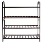 Karl Home Scarpiera a 4 Ripiani in bambù, 68 cm L