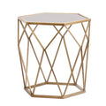 Joelle Geometric Accent Table - Gold - SEI