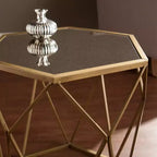 Tavolino d'appoggio Joelle Geometrico - Oro - SEI