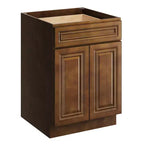 Mobile base da cucina CASAINC 24" L x 34,5" H x 24" P con cassetto e doppie ante, struttura in compensato, anta a copertura totale, chiusura ammortizzata, RTA