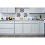 Mobile base da cucina CASAINC 24" L x 34,5" H x 24" P con cassetto e doppie ante, struttura in compensato, anta a copertura totale, chiusura ammortizzata, RTA