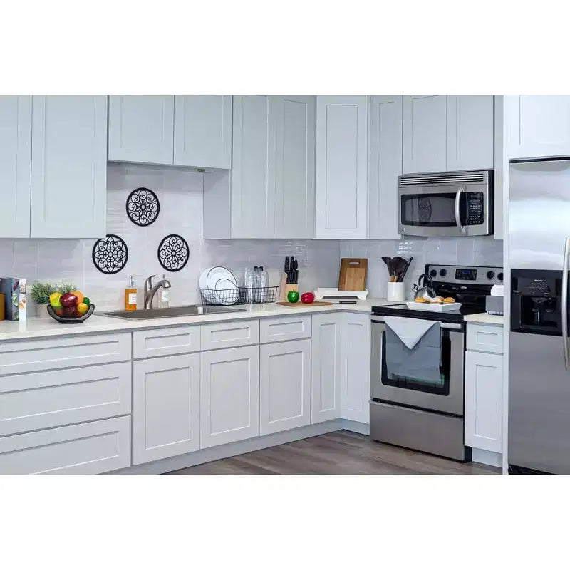 Mobile base da cucina CASAINC 24" L x 34,5" H x 24" P con cassetto e doppie ante, struttura in compensato, anta a copertura totale, chiusura ammortizzata, RTA