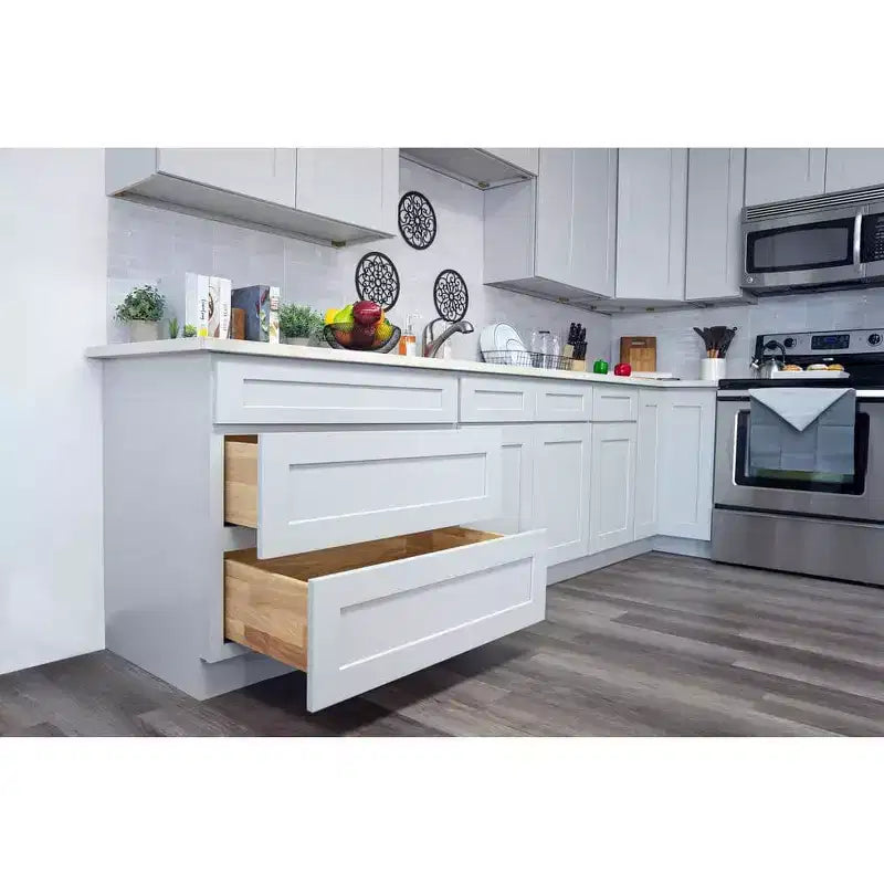 Mobile base da cucina CASAINC 24" L x 34,5" H x 24" P con cassetto e doppie ante, struttura in compensato, anta a copertura totale, chiusura ammortizzata, RTA
