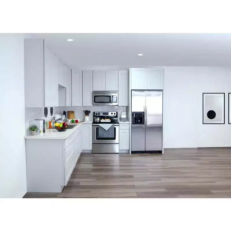 Mobile base da cucina CASAINC 24" L x 34,5" H x 24" P con cassetto e doppie ante, struttura in compensato, anta a copertura totale, chiusura ammortizzata, RTA