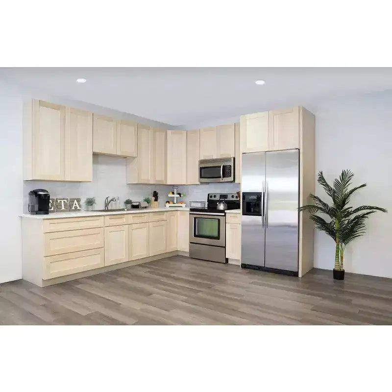 Mobile base da cucina CASAINC 24" L x 34,5" H x 24" P con cassetto e doppie ante, struttura in compensato, anta a copertura totale, chiusura ammortizzata, RTA
