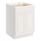 Mobile base da cucina CASAINC 24" L x 34,5" H x 24" P con cassetto e doppie ante, struttura in compensato, anta a copertura totale, chiusura ammortizzata, RTA
