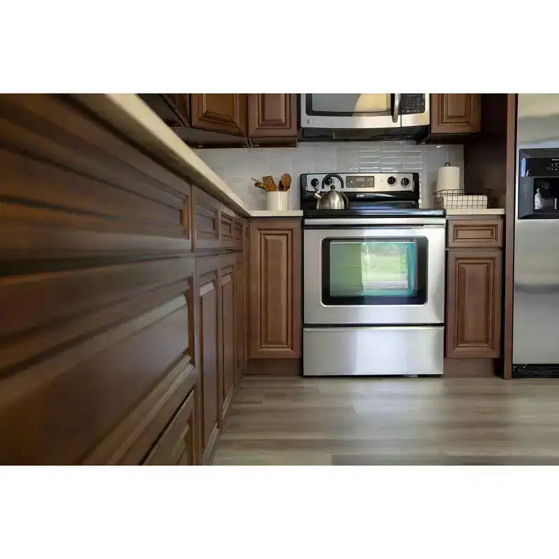 Mobile base da cucina CASAINC 24" L x 34,5" H x 24" P con cassetto e doppie ante, struttura in compensato, anta a copertura totale, chiusura ammortizzata, RTA