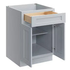 Mobile base da cucina CASAINC 24" L x 34,5" H x 24" P con cassetto e doppie ante, struttura in compensato, anta a copertura totale, chiusura ammortizzata, RTA