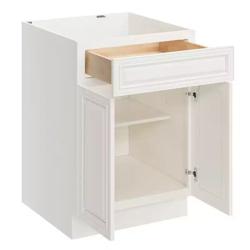 Mobile base da cucina CASAINC 24" L x 34,5" H x 24" P con cassetto e doppie ante, struttura in compensato, anta a copertura totale, chiusura ammortizzata, RTA