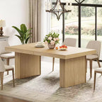 Moderno Tavolo da Pranzo 63" per 6, Tavolo da Cucina con Motivo Scanalato per Sala da Pranzo, Salotto