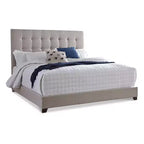 Letto a piattaforma Queen Size Roya Hampton | Rivestimento trapuntato con bottoni profondi | Profilo basso