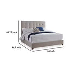 Letto a piattaforma Queen Size Roya Hampton | Rivestimento trapuntato con bottoni profondi | Profilo basso
