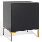 Comodino a 3 cassetti Lucian - SFV3559 - Nero/Ottone - Safavieh Couture