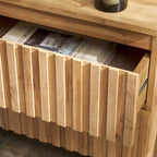 Comodino Conall a 2 cassetti - NST3103 - Rovere - Safavieh