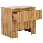 Comodino Conall a 2 cassetti - NST3103 - Rovere - Safavieh