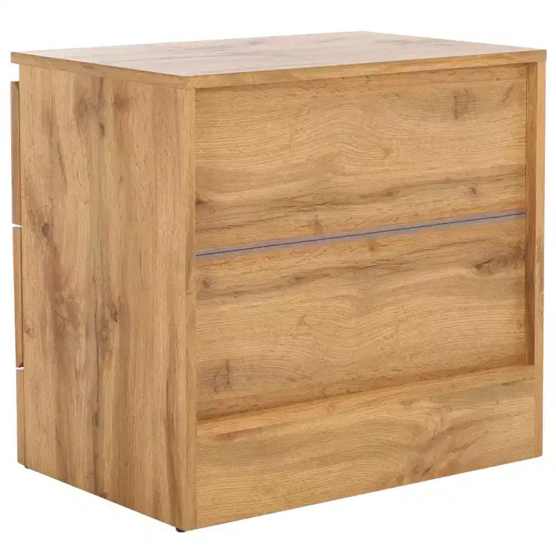 Comodino Conall a 2 cassetti - NST3103 - Rovere - Safavieh