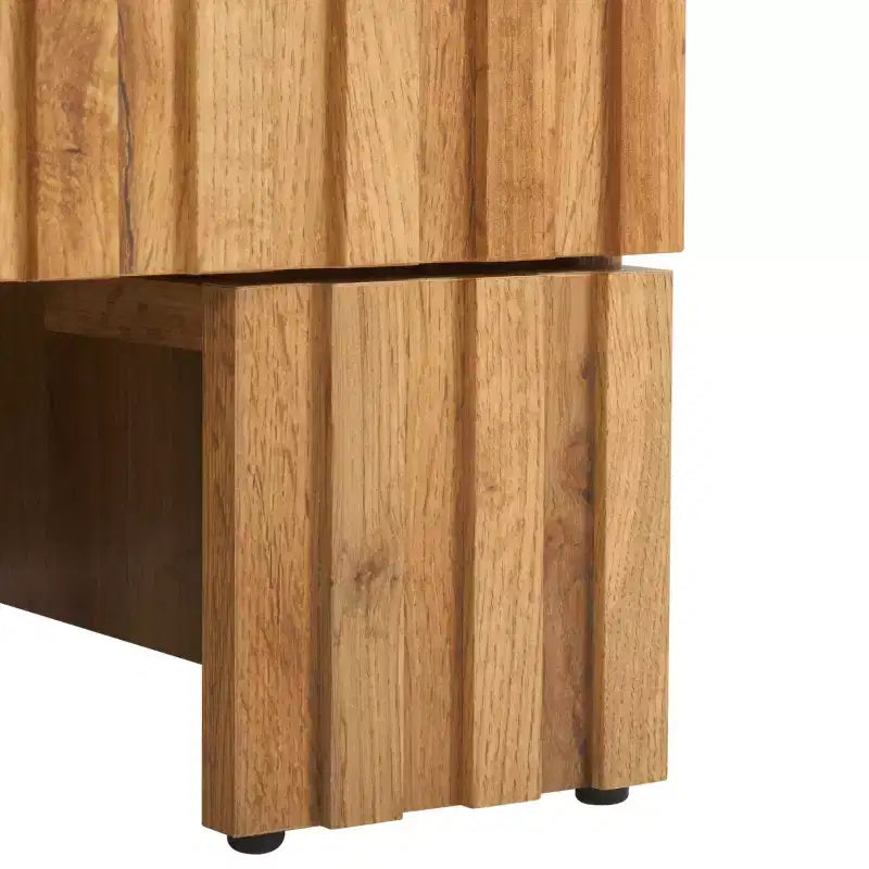 Comodino Conall a 2 cassetti - NST3103 - Rovere - Safavieh