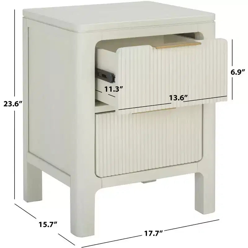 Comodino Misha - NST2400 - Bianco - Safavieh