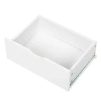 Karl Home Comodini bianchi in MDF a 2 cassetti, larghi 40 cm - Set di 2