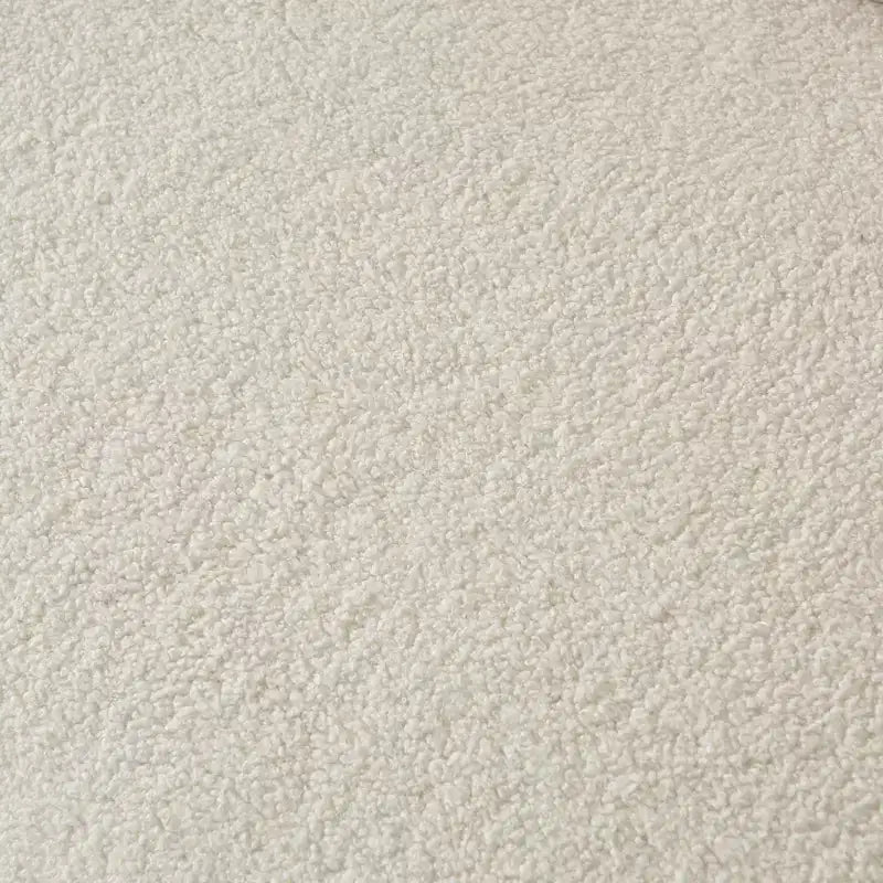 Divanetto moderno MAYEERTY in tessuto agnello con struttura in legno massello e cuscini decorativi inclusi