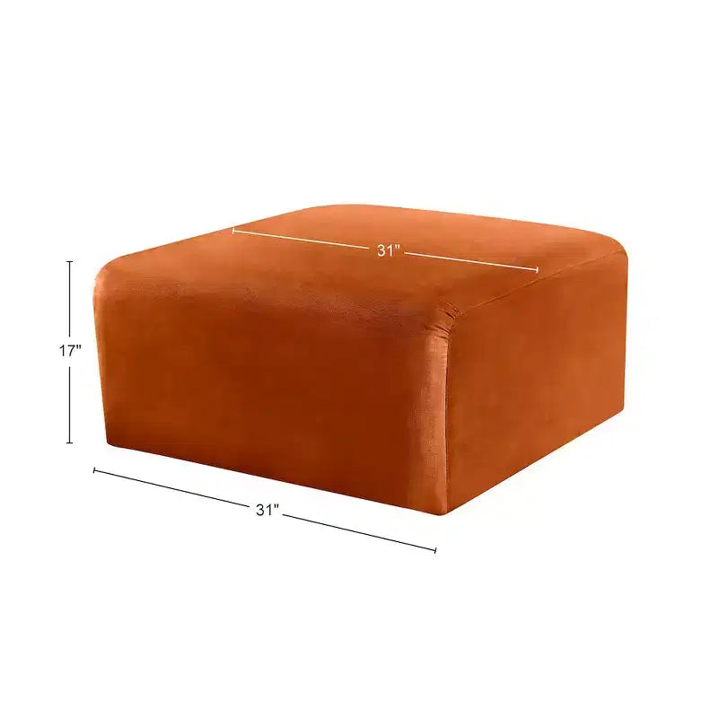 Meridian Furniture, Pouf in velluto Arc