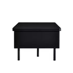 Tavolino da caffè con piano sollevabile e 2 cassetti, tavolino moderno da salotto/divano con piano pieghevole, bianco/nero - ModernLuxe
