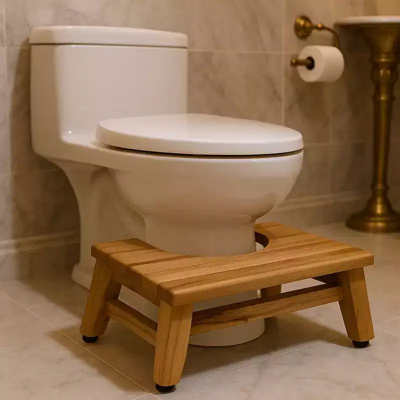 HomeRoots Sgabello per WC da Bagno in Teak Massiccio Naturale 8