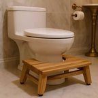 HomeRoots Sgabello per WC da Bagno in Teak Massiccio Naturale 8