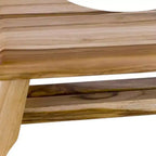 HomeRoots Sgabello per WC da Bagno in Teak Massiccio Naturale 8