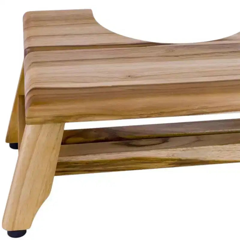HomeRoots Sgabello per WC da Bagno in Teak Massiccio Naturale 8