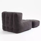Poltrona sacco morbida per adulti, divano pigro super morbido con memory foam e pouf, poltrona moderna per salotto, camera da letto, appartamento