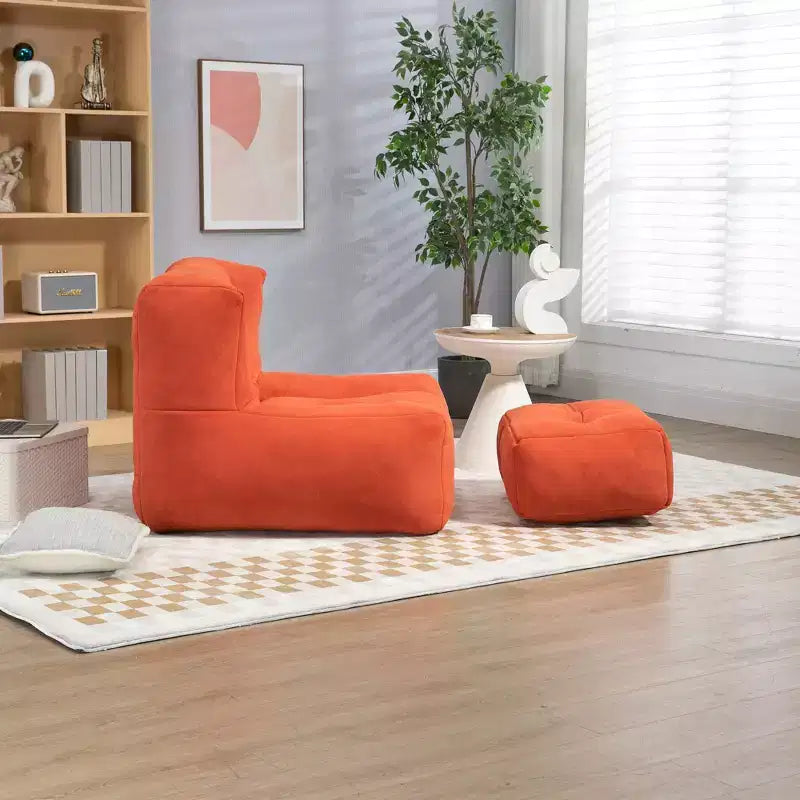 Poltrona sacco morbida per adulti, divano pigro super morbido con memory foam e pouf, poltrona moderna per salotto, camera da letto, appartamento