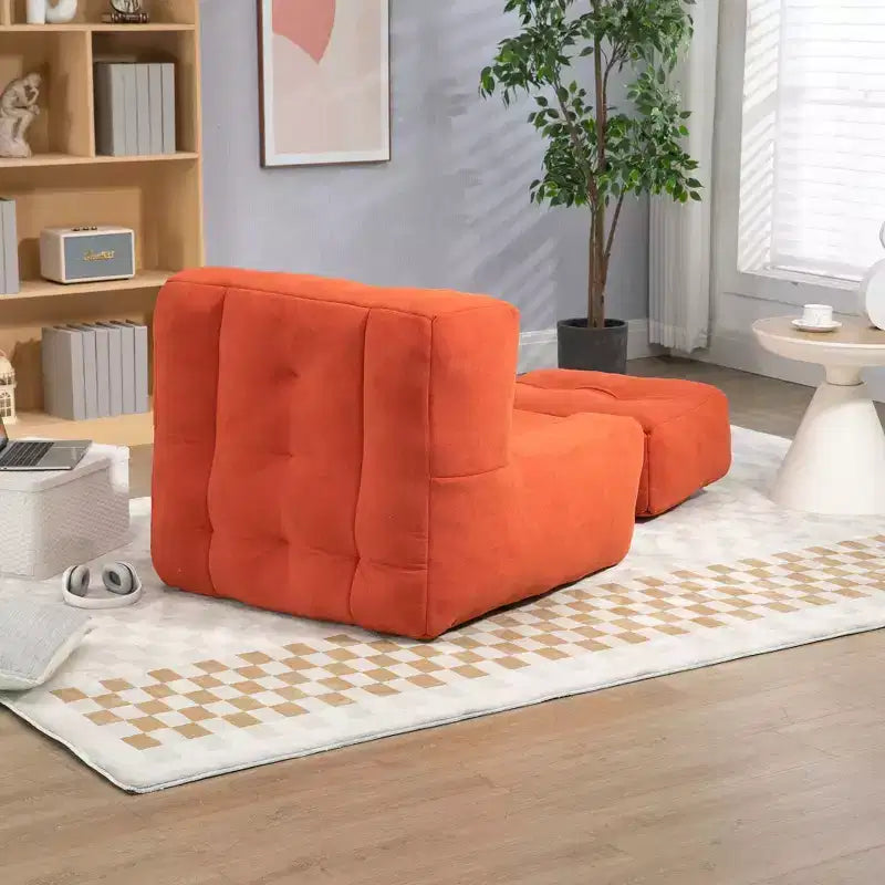 Poltrona sacco morbida per adulti, divano pigro super morbido con memory foam e pouf, poltrona moderna per salotto, camera da letto, appartamento