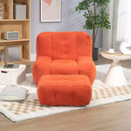 Poltrona sacco morbida per adulti, divano pigro super morbido con memory foam e pouf, poltrona moderna per salotto, camera da letto, appartamento
