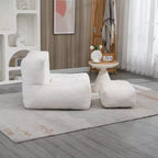 Poltrona sacco morbida per adulti, divano pigro super morbido con memory foam e pouf, poltrona moderna per salotto, camera da letto, appartamento