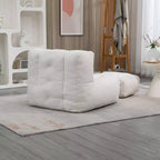 Poltrona sacco morbida per adulti, divano pigro super morbido con memory foam e pouf, poltrona moderna per salotto, camera da letto, appartamento