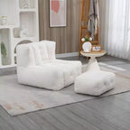 Poltrona sacco morbida per adulti, divano pigro super morbido con memory foam e pouf, poltrona moderna per salotto, camera da letto, appartamento