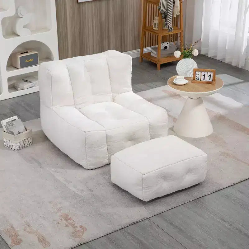 Poltrona sacco morbida per adulti, divano pigro super morbido con memory foam e pouf, poltrona moderna per salotto, camera da letto, appartamento